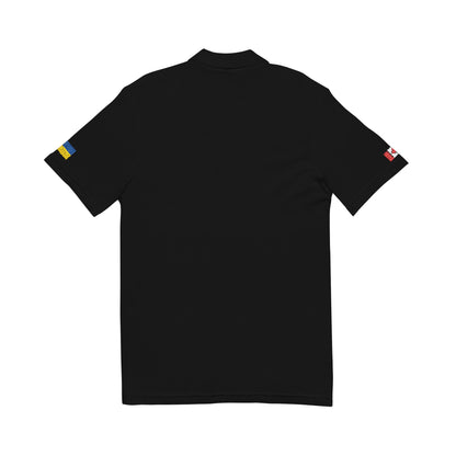 Ukrainian Canadian Embroidered Polo Shirt | Ukraine Canada Dual Heritage Polo | Personalized Initials | Two Flag Heritage Gift - Proud & Loyal