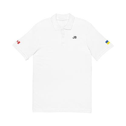 Ukrainian Canadian Embroidered Polo Shirt | Ukraine Canada Dual Heritage Polo | Personalized Initials | Two Flag Heritage Gift - Proud & Loyal