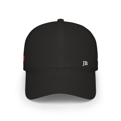 Ukrainian Canadian Flag Hat Personalized Initials | Ukraine Canada Dual Heritage Embroidered Cap | Low Profile Cotton Baseball Hat - Proud & Loyal