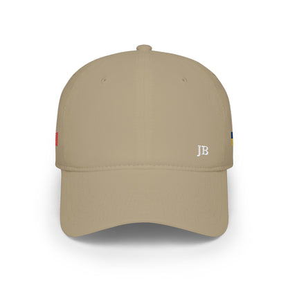 Ukrainian Canadian Flag Hat Personalized Initials | Ukraine Canada Dual Heritage Embroidered Cap | Low Profile Cotton Baseball Hat - Proud & Loyal