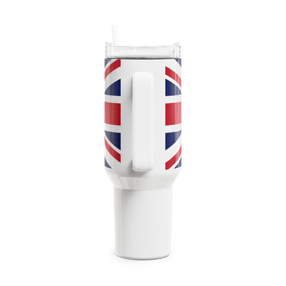 Union Jack Flag Personalized Tumbler, 40oz | Custom Name Travel Mug - Proud & Loyal