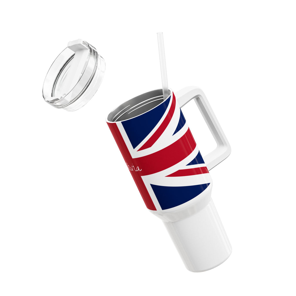 Union Jack Flag Personalized Tumbler, 40oz | Custom Name Travel Mug - Proud & Loyal