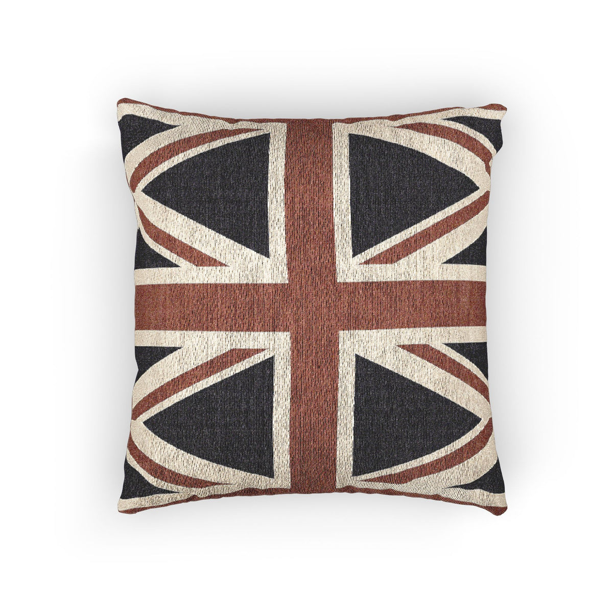United Kingdom Flag Distressed Union Jack Woven Pillow | British Flag Decorative Pillow - Proud & Loyal