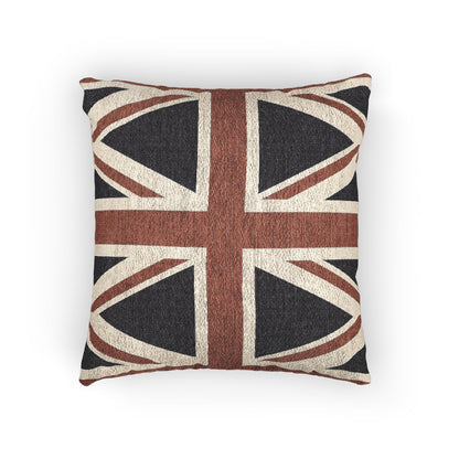 United Kingdom Flag Distressed Union Jack Woven Pillow | British Flag Decorative Pillow - Proud & Loyal