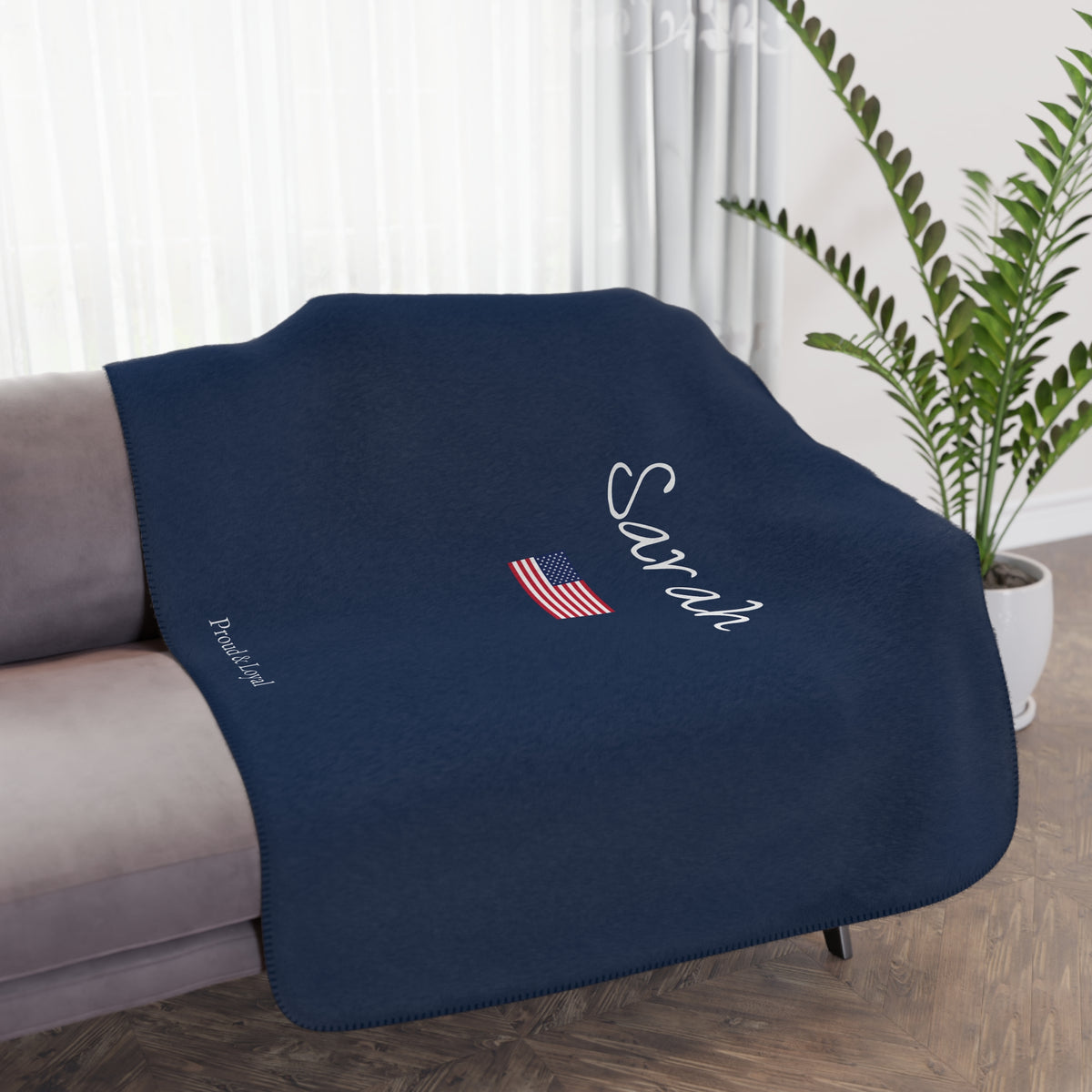 American Americana Sherpa Fleece Blanket