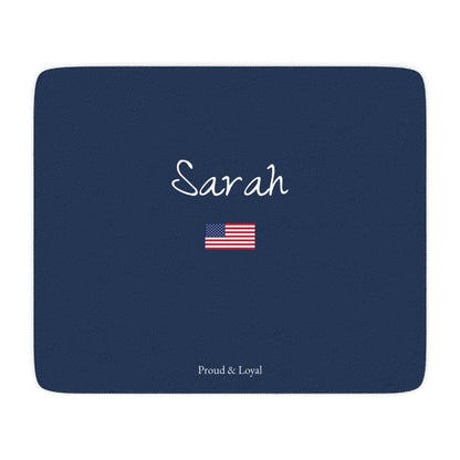 American Americana Sherpa Fleece Blanket