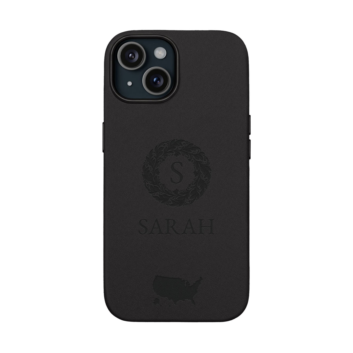 USA Vegan Leather iPhone Case, Custom American Monogram Cover, Personalized Name Initials iPhone 16 15 14 13 Pro Max Plus, Patriotic Gift - Proud & Loyal