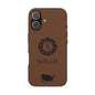 USA Vegan Leather iPhone Case, Custom American Monogram Cover, Personalized Name Initials iPhone 16 15 14 13 Pro Max Plus, Patriotic Gift - Proud & Loyal