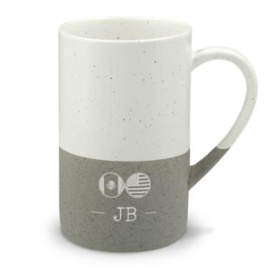 Mexican American Mug, Mexico Dual Heritage, Personalized Initials Monogram, Speckled Ceramic Stone Look Mug