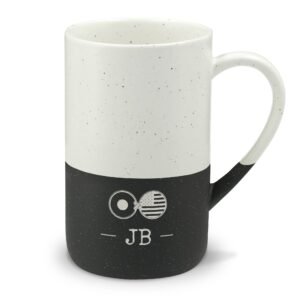 Japanese American Mug, Personalized Initials Monogram, Japan Nippon Nihon Dual Heritage, Speckled Ceramic Stone Mug